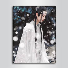Kit de pintura completa de diamante bricolagem 5d da modaozushi figura lan wangji kits de ponto cruz 3d mosaico de diamante decoração de casa 2024 - compre barato
