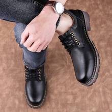 Zapatos Oxford de cuero genuino con cordones para hombre, calzado plano, Oxford, informal, para exteriores, para primavera y otoño 2024 - compra barato