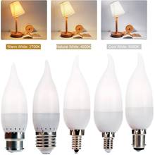 Bombilla LED tipo vela para decoración, luz cálida/blanca de ahorro de energía, E14, E27, CA de 220V, 7W, 9W 2024 - compra barato