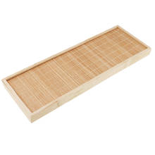 Bandeja de té rectangular de bambú Kungfu, bandeja para servir té y café, almacenamiento, agua, Beige 2024 - compra barato