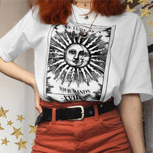 Camiseta vaporwave gótica feminina, camiseta casual apertada de manga curta e folgada, estilo harajuku para o verão 2024 - compre barato