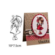 Selos transparentes de borracha meninas, selos fofos para álbum de fotos para scrapbooking decoração 2024 - compre barato