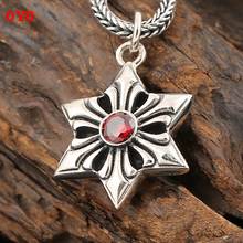 S925 Sterling Silver Creative Personality Hexagon Star Pendant 2024 - buy cheap