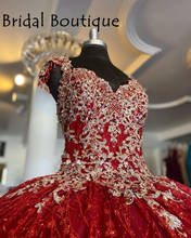 Vestido vermelho com contas para baile, 15 anos de idade, ornamentos dourados, 16 vestidos para concurso 2024 - compre barato