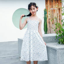 Summer Dresses for Girl 2021 White Floral Party Children Dress Teenager Kids Clothes Holiday Teen Girl Dress 4 6 8 10 12 14Yrs 2024 - buy cheap