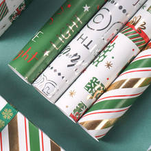 Rollo de papel de regalo para Navidad, rollo de papel de 50x76cm para regalo de Año Nuevo, 6 uds. 2024 - compra barato