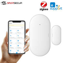 Ewelink zigbee 3.0-sensor de alarme residencial, sem fio, smart home, porta/janela, detector de contato, dc 3v, aplicativo, controle remoto, abertura/fechamento 2024 - compre barato