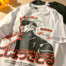 Jujutsu кайсен Harajuku аниме одежды в стиле "унисекс" с рисунком с коротким рукавом Повседневная футболка Оверсайз Футболки хип хоп в стиле «хип-хоп» Женская одежда 2024 - купить недорого