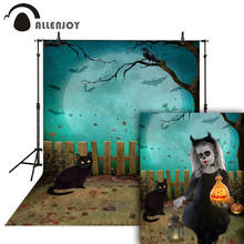 Allenjoy-pano de fundo fotográfico para fantasia de dia das bruxas, madeira abóbora, cor preta, para estúdio de fotografia, fotozona, vinil, fotochamada 2024 - compre barato