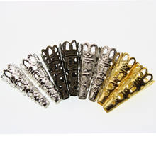 50pcs Gold Silver Bronze Trumpet Flower Bead End Caps DIY Jewelry Accessories Findings 23*8mm Z635 2024 - купить недорого