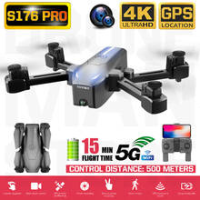 S176 GPS Дрон с 5G Wifi FPV 4K HD широкоугольная двойная камера оптический поток RC Квадрокоптер мини Дрон VS SG907 E520S KY601G S167 2024 - купить недорого