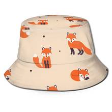 CINESSD-Sombrero de pescador con estampado de zorro para hombre y mujer, gorro de pescador Unisex, estilo Hip Hop, Unisex 2024 - compra barato
