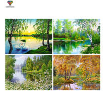 5D Diamond Painting Full Diamond Round Landscape Painting Mosaic Accessories Landscape Scenery Rhinestone Picture Wall Artist 2024 - buy cheap