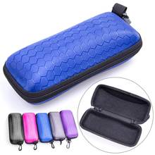 Colorful Popular Rectangle Zipper Sunglasses Hard Eye Glasses Case Eyewear Sunglasses Pouch Protector Box Holder with Hook 2024 - buy cheap