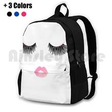 Fashion Eyelashes Outdoor Hiking Backpack Riding Climbing Sports Bag Lash Fashion Makeup Girls Womens Beauty Like Pink Eyelash 2024 - buy cheap