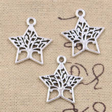 20pcs Charms Star Life World Tree 23x21mm Antique Silver Color Pendants DIYCrafts Making Findings Handmade Tibetan Jewelry 2024 - buy cheap