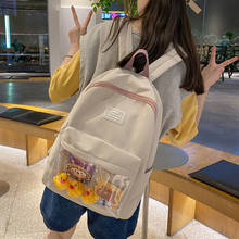 Удобный милый женский рюкзак EnoPella, простая Студенческая школьная сумка, кавайная модная нейлоновая сумка для книг для подростков, Женский ранец 2024 - купить недорого