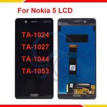Сенсорный экран 5,2 дюйма для Nokia 5 TA-1024 TA-1027 TA-1044 TA-1053, ЖК-дисплей, сенсорный экран, ЖК-дигитайзер для Nokia 5 lcd 2024 - купить недорого