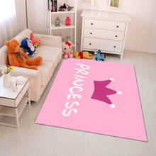 Alfombra de dibujos animados para decoración del hogar, bonito mosaico de unicornio rosa para habitación de niños, sala de estar, dormitorio de bebé, alfombra suave para suelo 2024 - compra barato