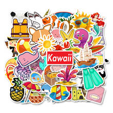 50 PCS Cartoon kawaii fresh Sunshine Sea Stickers For Kid Toy Waterproof Sticker to DIY trunk Laptop Bicycle Helmet Car Decals 2024 - buy cheap