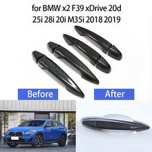 Carbon Fiber Exterior Door Handle Cover Trim Sticker for BMW X2 F39 XDrive 20d 25i 28i 20i M35i 2018 2019 Car Accessories 2024 - buy cheap