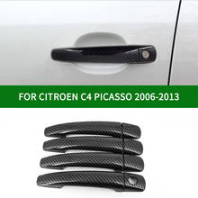 Para CITROEN Grand C4 PICASSO 2006-2013 MPV de fibra de carbono patrón para manija de puerta lateral de coche cubiertas de molduras 2007, 2008, 2009, 2010 2024 - compra barato