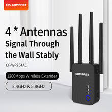 1200 Мбит/с COMFAST CF-WR754AC беспроводной WiFi удлинитель антенна с 4 антеннами Ethernet 2,4/5 ггц wifi ретранслятор усилитель сигнала 2024 - купить недорого