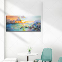 Pintura abstrata à mão, pintura a óleo, moderna, pintada à mão, decoração de parede, tela de alta qualidade, para o quarto 2024 - compre barato