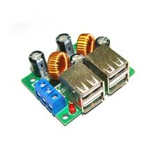 Regulador de voltaje reductor A5268 de 4 puertos USB, convertidor reductor de fuente de alimentación de 12V a 5V CC, para concentrador de teléfono y coche 2024 - compra barato
