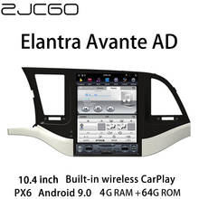 ZJCGO-reproductor Multimedia con GPS para coche, Radio estéreo con navegación NAVI, Android, Tesla, pantalla 10,4, para Hyundai Elantra Avante AD 2016 ~ 2021 2024 - compra barato