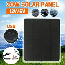 Panel Solar portátil para exteriores, placa de carga de 20W, resistente al agua, cargador de batería de teléfono 2024 - compra barato