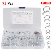 75pcs Double Wire Fuel Line Hose Pipe Tube Clamp Spring Clip Assortment Stainless Steel Wire Spring Tube Hoses Clamp Accessories 2024 - buy cheap