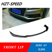 Спойлер для переднего бампера из углеродного волокна/CF для Audi S7 A7 S-line 2012 2013 2014 автостайлинг 2024 - купить недорого