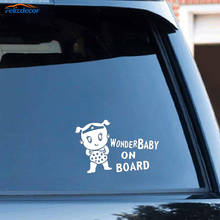 Black/Silver Funny WONDER BABY ON BOARD Car Sticker Creative Fashion Decoration Door Body Window Decal  C720 2024 - buy cheap