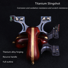 High-power titanium alloy high-precision slingshot flat rubber band clip fast pressure catapult special new for outdoor hunting 2024 - buy cheap