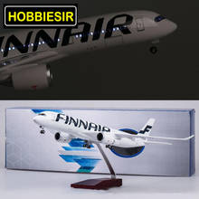 47CM 1/142 Scale Airplane Airbus A350 Finland FINNAIR Airline Aircraft Model W Light & Wheel Diecast Plastic Resin Plane Toys 2024 - buy cheap