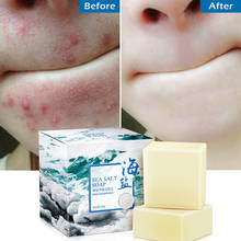 100g Sea Salt Soap Removal Pimple Pores Acne Treatment Cleaner Moisturizing Goat Milk Face Wash Soap Base Skin Care Dropshipping 2024 - buy cheap