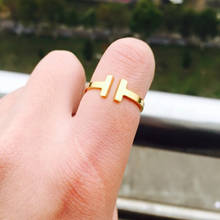 Anel de aço de titânio masculino personalizado anel para festa masculino jóias cor dourada transporte da gota 2024 - compre barato