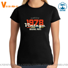 Classic original parts Retro Tee motherday birthday best gift tshirt Top quality Vintage 1978 T shirts women cotton T-shirts 2024 - buy cheap