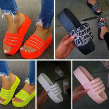 Slippers Women Shoes Summer Platform Sandals Candy Color Bling Women's Flat Shoes Outdoor Beach Ladies Slides Female Slippers 2024 - buy cheap