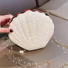 Cute Sequins Small Shell Bag Shoulder Handbags Phone Money Pouch Chain Crossbody Bags For Women 2024 - buy cheap