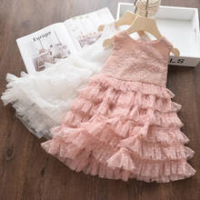 Летнее кружевное платье-пачка для маленьких девочек на свадьбу и вечеринку 2024 - купить недорого