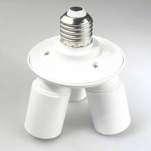 Universal White PBT E26 E27 E40 to 3E27 360 Degree Rotation 1 to 3 LED Light Bulb Base Conversion Lamphead Lamp holder Socket 2024 - buy cheap