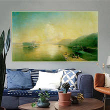 Holover-lienzo de pintura al óleo de "Volga near Zhiguli", póster de Romantismo, arte de pared, estética, decoración Interior del hogar 2024 - compra barato