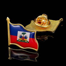 Pin de solapa con bandera de Haiti de América del Norte, broches y alfileres de esmalte de Metal, insignia de mochila, Collar, joyería 2024 - compra barato