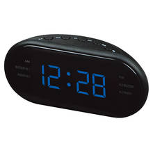 Reloj despertador Digital para el hogar, dispositivo electrónico luminoso con Radio FM, Frecuencia Dual, enchufe de la UE, 220V 2024 - compra barato