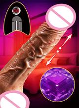 Telescopic Vibrator Heating Dildo Lifelike Huge Penis Skin Feeling Realistic Penis Anal Plug Sex Toys For Woman Masturbation 2024 - buy cheap