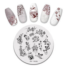 PICT YOU Nail Stamping Plates Flower Patterns Nail Art Stamp Design for Nail Image Plate Stainless Steel Stencil Tools PY-Y018 2024 - buy cheap
