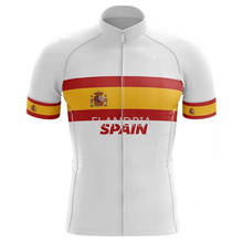 Spain Summer white Cycling Jerseys Short Sleeve Shirts Men Bicycle Clothing Maillot Ropa Ciclismo Racing Bike Clothes 2024 - buy cheap