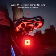 Luz trasera inteligente de freno para bicicleta, luz de advertencia segura de alta visibilidad, accesorios de ciclismo con carga Usb 2024 - compra barato